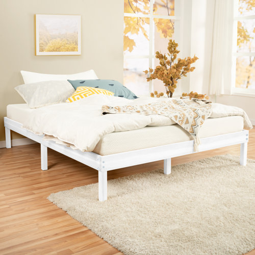Ebern Designs Eimuntas 14 inch Solid Wood Platform Bed, No Squeak Bed